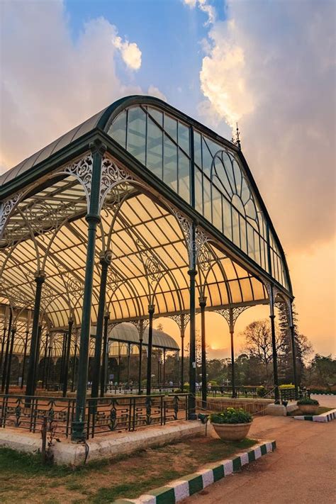 Sunset at lalbagh garden stock photo. Image of trees - 19227946