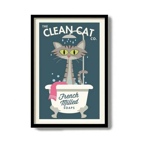 Cat Lover Gift for Women Tabby Cat Art Print Cat Bath | Etsy | Cat art print, Cat art, Cat bath