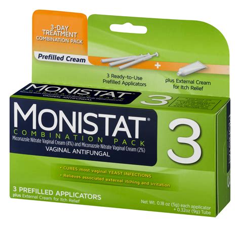 Monistat 3-Day Yeast Infection Treatment | Pre-Filled Applicators ...