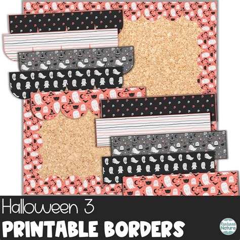 Halloween Bulletin Board Borders Printable for October – Ghosts and ...