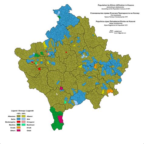 Ethnic map of Kosovo by settlements, 1971 #map #kosovo #balkan ...