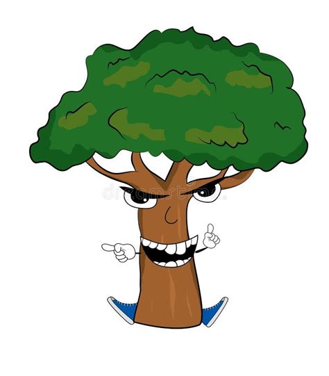 Angry tree cartoon stock illustration. Illustration of clipart - 47957813