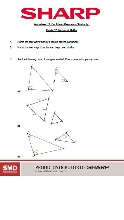 Euclidean Geometry for Technical Maths - Maths At Sharp