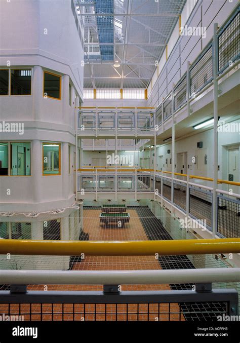 Atrium interior at Bedford Prison Stock Photo - Alamy