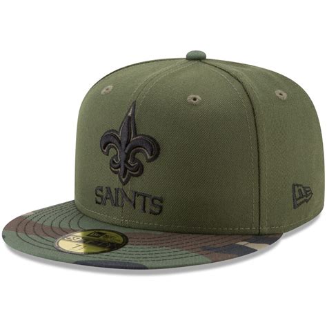 Men's New Era Green/Camo New Orleans Saints Woodland 59FIFTY Fitted Hat