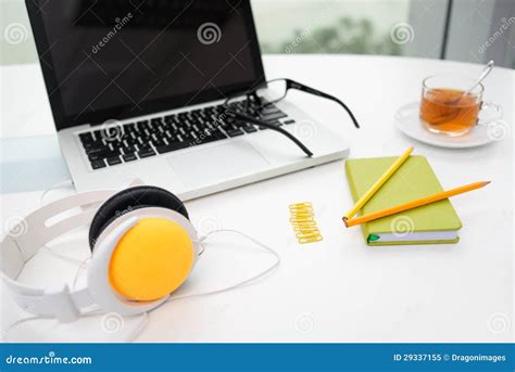 Colorful office supplies stock image. Image of communication - 29337155