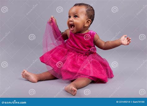 Adorable Little African American Baby Girl Stock Photo - Image of ...