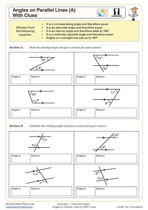 Lines And Angles Worksheet - Worksheets Printable Free