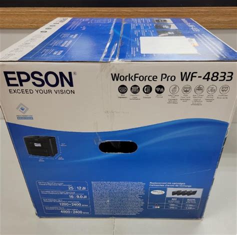 Epson Workforce Pro WF-4833 Wireless All-in-One Color Inkjet Printer ...