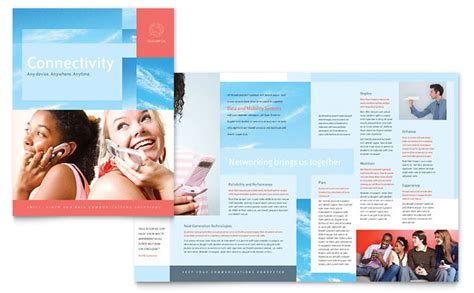 Communications Company Brochure Template Design