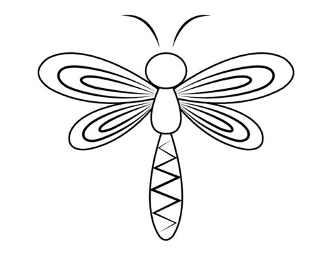 Printable Patterned Dragonfly Coloring Page