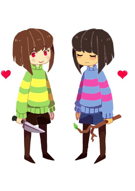 Frisk and Chara in Undertale (like it????) Anna the robot cat ...