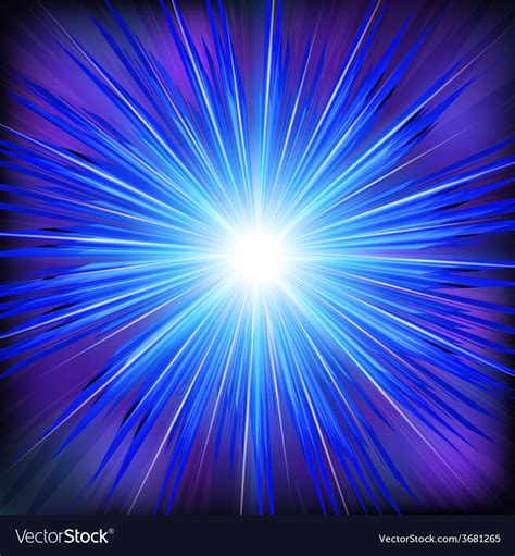 Blue light rays with star Royalty Free Vector Image