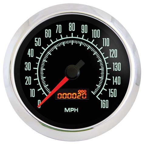 Gauge, Speedometer 160 MPH, Marshall Instruments, Retro Muscle, 3-3/8 ...