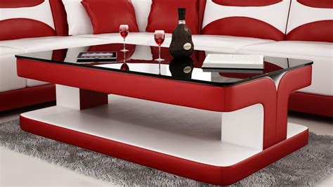 Contemporary Leather Coffee Table With Glass Table Top | Leather coffee table, Sofa design, Sofa ...