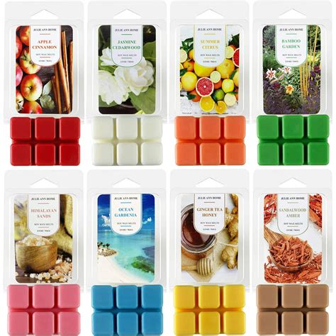 Hand-Poured Scented Soy Wax Melts | Set of 8 Assorted 2.5oz Wax Cubes ...