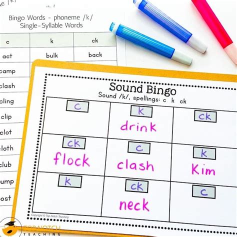 Phonics Bingo Spelling Game - Advanced Code - Top Notch Teaching