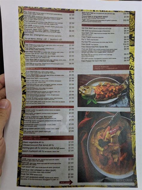 Menu at Asia Market Thai Lao Food restaurant, Houston, N Main St