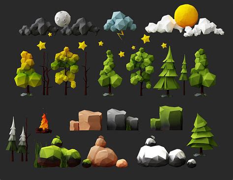 3D model environment low poly 3d models pack for game VR / AR / low ...