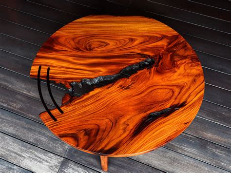 Faisal Malik Design - Round Coffee table in live edge makha wood