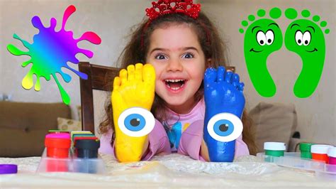 Learn Colors For Kids With Feet Painting I Feet Art I Footprint ...