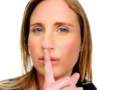 Shhh! stock image. Image of adult, woman, finger, female - 21061183