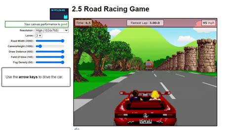 2.5D Road Racing Game using JavaScript with Free Source Code ...