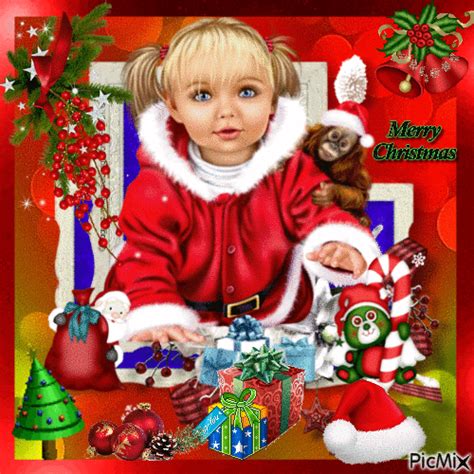 Baby Girl Santa Christmas Gif Pictures, Photos, and Images for Facebook, Tumblr, Pinterest, and ...