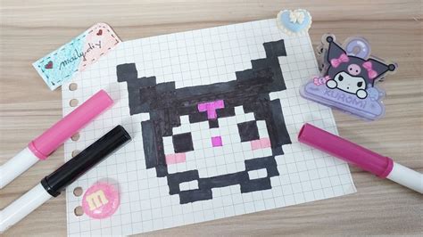 Handmade Pixel Art - How to draw Kuromi - YouTube