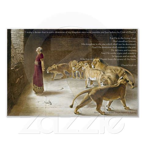 Daniel in the Lion's Den Bible Art Print from Zazzle.com Daniel In The Lion's Den, Daniel And ...