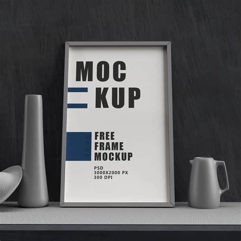 Free Vintage Frame Mockup PSD