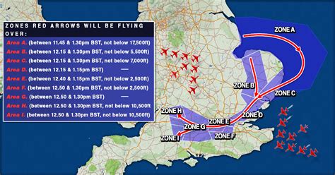 Map shows Red Arrows flypast route and timings for Trooping the Colour 2023 | UK News | Metro News