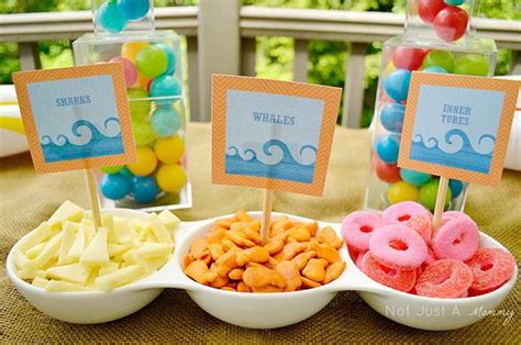 Pool Party Food Ideas! - B. Lovely Events | Pool party food, Pool party snacks, Pool party kids