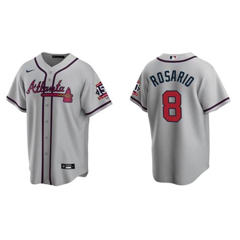 Eddie Rosario Atlanta Braves Nike Gray Road 150th Anniversary Replica ...