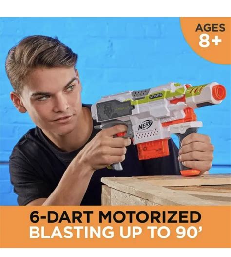 HASBRO NERF N-STRIKE Modulus Stryfe Motorized Blaster Drop Grip Age 8 ...