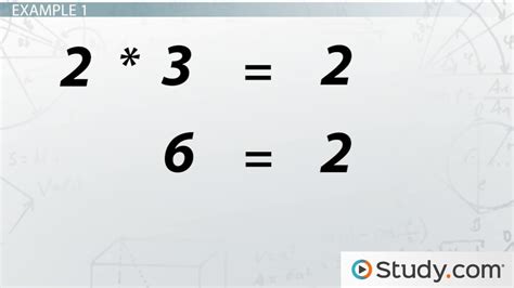 Multiplication Property of Equality | Overview, Example & Formula ...