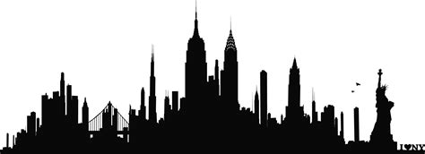 New York City Skyline Silhouette Wall decal Phonograph record - Silhouette png download - 2479* ...