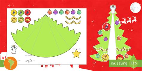 FREE! - Manualidad: Tarjeta de Navidad de árbol expandible