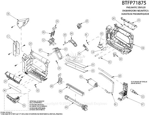 Bostitch BTFP71875 Parts Diagram for Crown Stapler