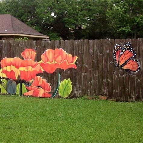 Pin by sherri Tatum on I Want This in 2020 (With images) | Garden fence art, Garden mural, Fence art