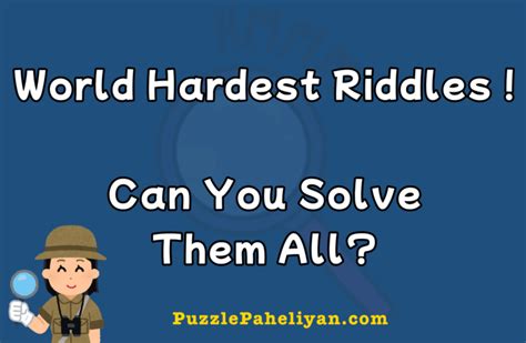 The Hardest Riddles In The World With Answers - Puzzle Paheliyan