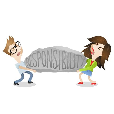 Man Woman Couple Responsibility Stock Vector - Illustration of concept ...