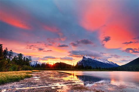 Sunrise at Vermilion Lakes Photograph by U Schade - Fine Art America