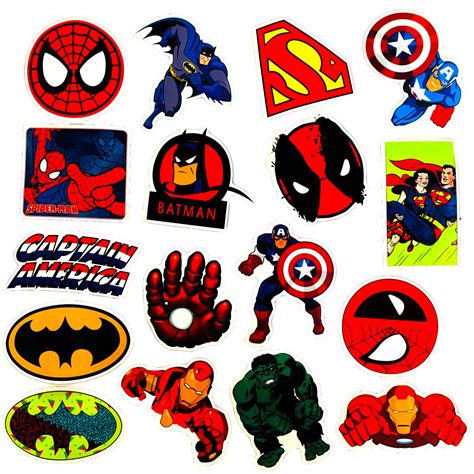 Superhero Stickers: Great Deal 50 Pcs DC And Marvel Stickers