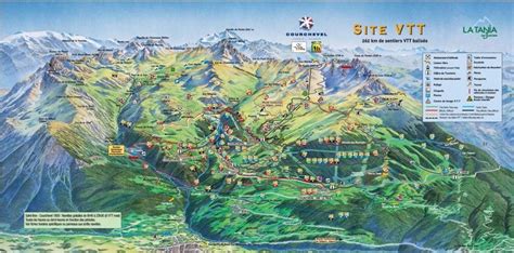 Courchevel bike map | City photo, Map, Mountain bike trails