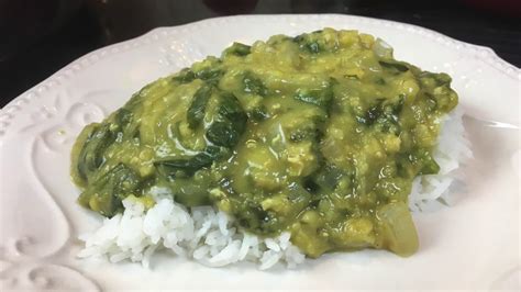 Easy Indian Red Dahl and Spinach - YouTube