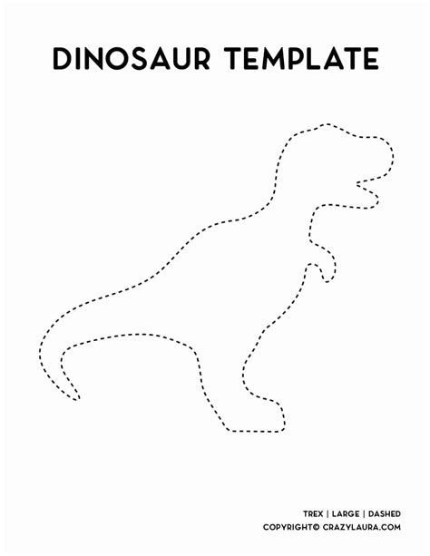 Free Dinosaur Template & Printable Stencil | Dinosaur template, Dinosaur, Dinosaur printables