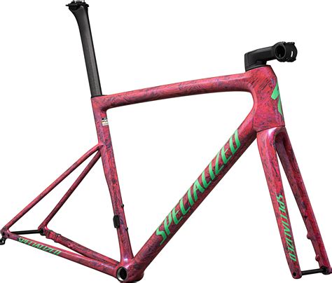 Tarmac SL8 Frameset Specialized 2024 Gloss Carbon/Metallic Vivid Pink Strata/Electric Green ...