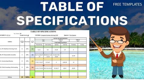 TABLE OF SPECIFICATIONS |PARTIALLY AUTOMATED |K-12| FREE TEMPLATE - YouTube