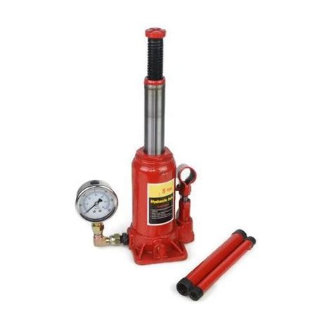 MIGHTY HBWP-5T 5 TON HYDRAULIC BOTTLE JACK with PRESSURE GAUGE | Shopee ...